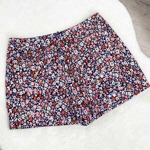 BCBGeneration Floral Pleat Front Shorts Blue 4‎
